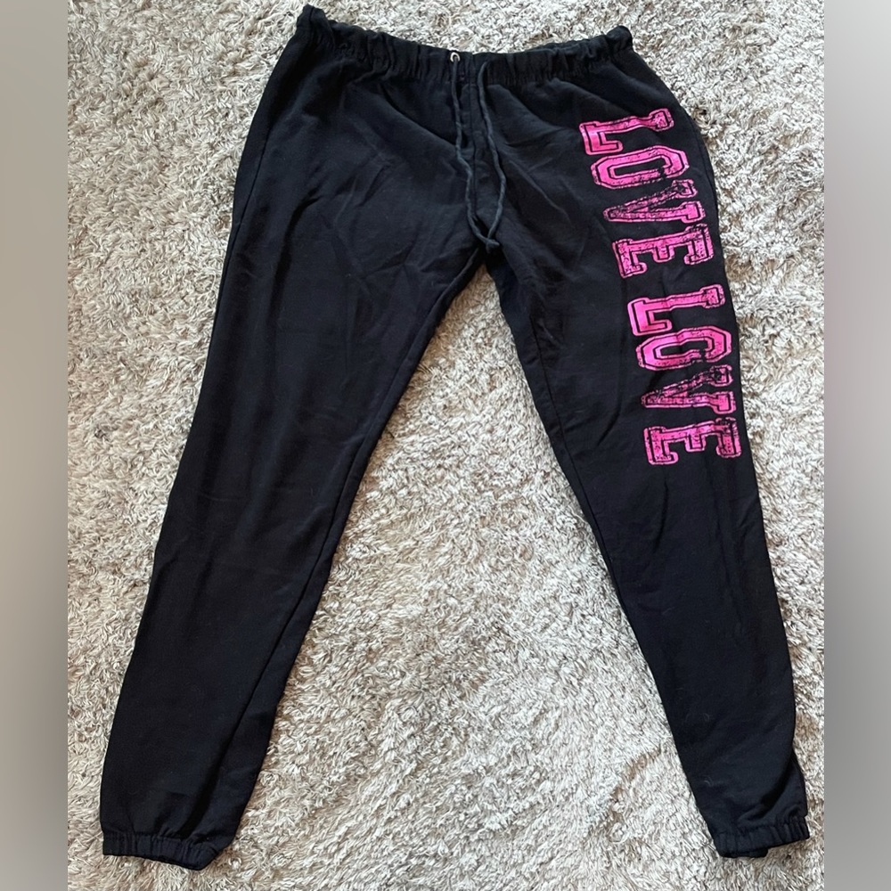 Totally Pink Joggers in Black & Hot Pink